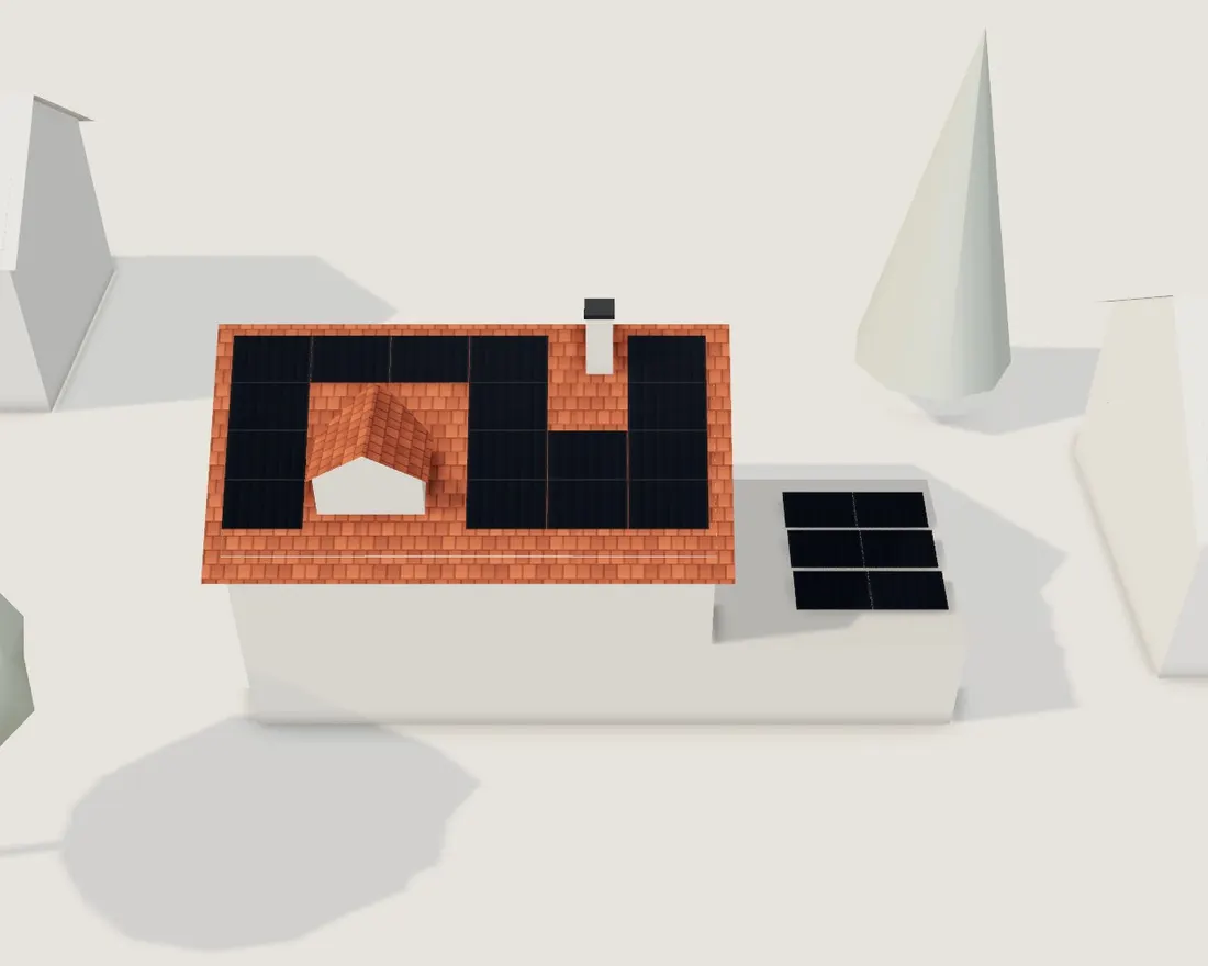 Beispiel: ein Dach in 3D mit Modulen